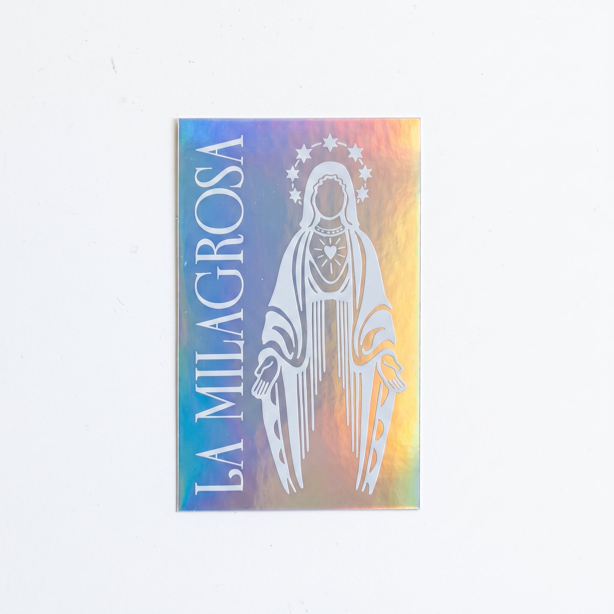 Pegatina "LA MILAGROSA" Blanco